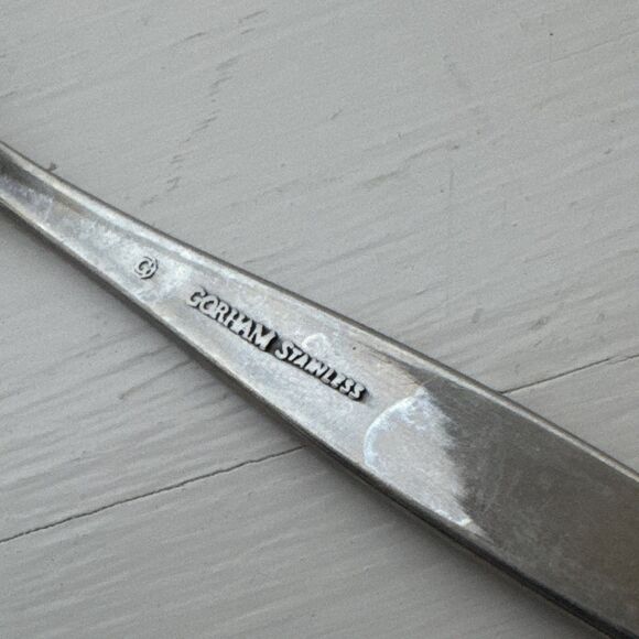 Gorham SPANISH SCROLL Stainless Butter Knife Burnished Glossy SilverwareFlatware - Picture 4 of 5